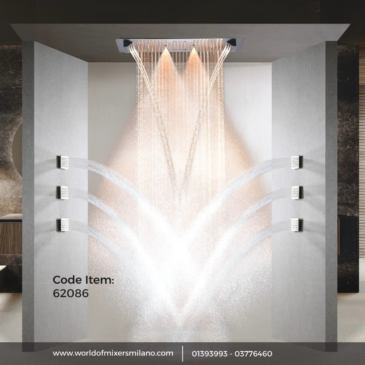 Luxurious Music Rainfall Shower System